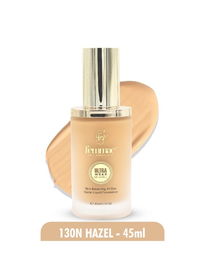 FEMMAC Ultra Wear Matte Liquid Foundation – Long Lasting Full Coverage, Oil Control, Smooth Finish, Hydrating Formula with UV Filters & Jojoba Oil - Image 2